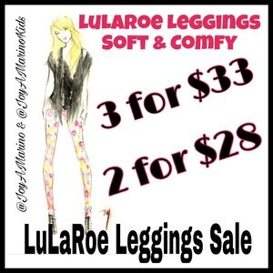 LuLaRoe Leggings Sale 3 for $33 or 2 for $28 NEW